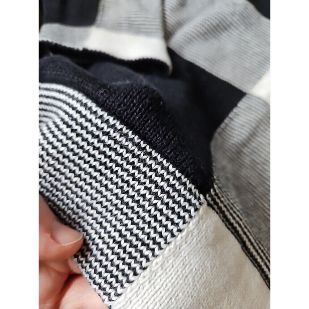 Liz Claiborne Lizwear Women's Size XL Black/ White Patchwork Sweater Heavyweight - Picture 4 of 10